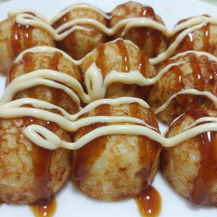 冷凍たこ焼きが表面カリカリ中はとろ～り